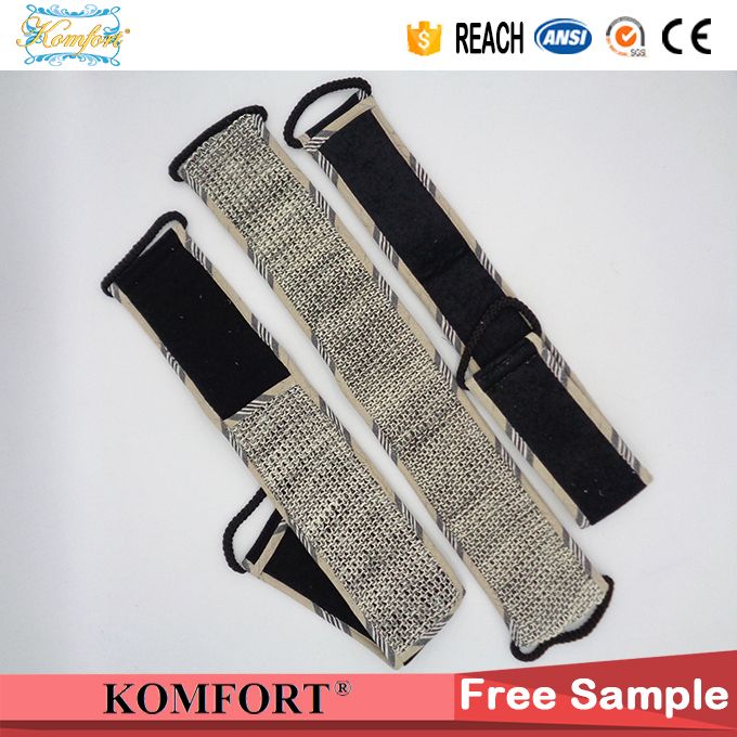 JM406E Bamboo Charcoal Sisal Bath Sponge Belt Strap Body Brush