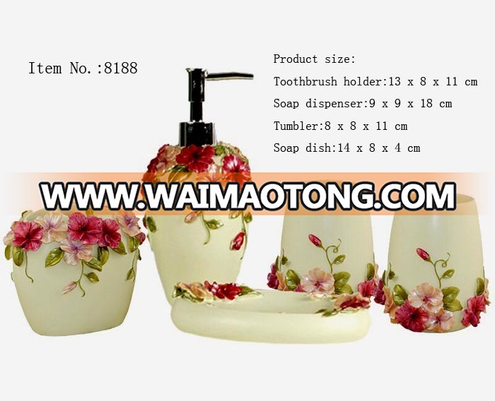 Resin 5PCS Bath Set for Home/Hotel Decoration