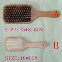 Hot Sale Wooden Big Square Cushion Paddle Hair Brush (JMHF-127)