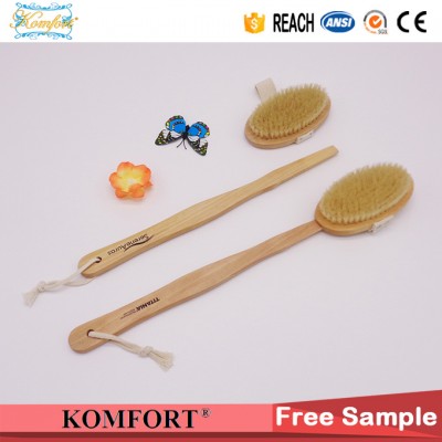 Wooden Bath Wash Bristle Exfoliating Back Scrub Body Brush