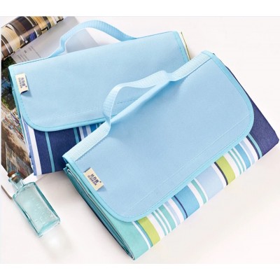 Polyester Promotional Comfortable Picnic Mat, Travel Polar Fleece Blanket with Handle